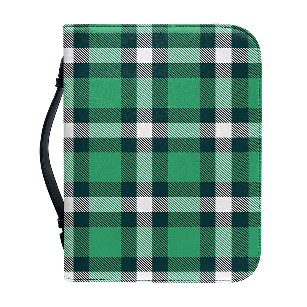 Irish St. Patrick's Day Plaid Print Leather Bible Cover