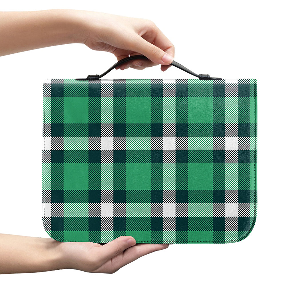 Irish St. Patrick's Day Plaid Print Leather Bible Cover