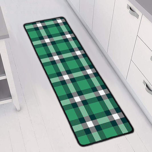 Irish St. Patrick's Day Plaid Print Long Kitchen Mat