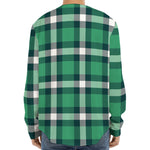 Irish St. Patrick's Day Plaid Print Long Sleeve Baseball Jersey
