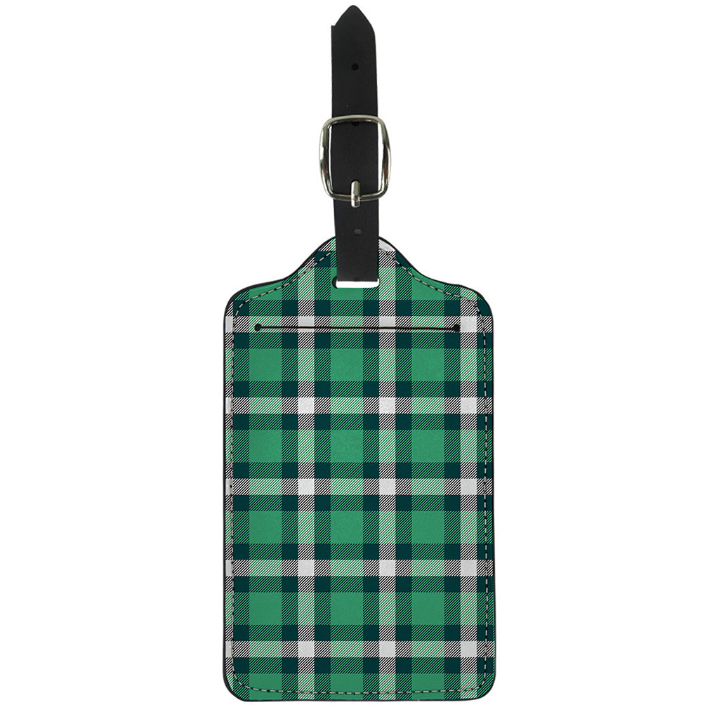 Irish St. Patrick's Day Plaid Print Luggage Tag