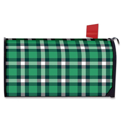 Irish St. Patrick's Day Plaid Print Mailbox Cover