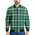 Irish St. Patrick's Day Plaid Print Men's Bomber Jacket