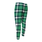 Irish St. Patrick's Day Plaid Print Men's Compression Pants
