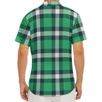 Irish St. Patrick's Day Plaid Print Men's Deep V-Neck Shirt