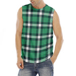 Irish St. Patrick's Day Plaid Print Men's Fitness Tank Top