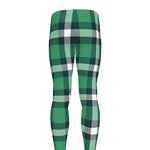Irish St. Patrick's Day Plaid Print Men's leggings