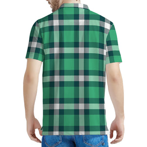 Irish St. Patrick's Day Plaid Print Men's Polo Shirt