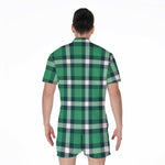 Irish St. Patrick's Day Plaid Print Men's Rompers