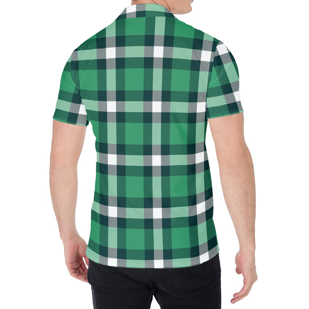 Irish St. Patrick's Day Plaid Print Men's Shirt