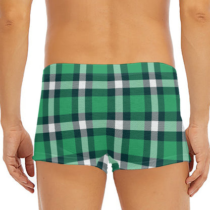 Irish St. Patrick's Day Plaid Print Men's Short Boxer Briefs