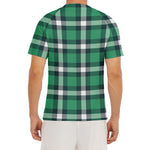 Irish St. Patrick's Day Plaid Print Men's Short Sleeve Rash Guard