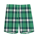 Irish St. Patrick's Day Plaid Print Men's Sports Shorts