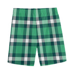 Irish St. Patrick's Day Plaid Print Men's Sports Shorts