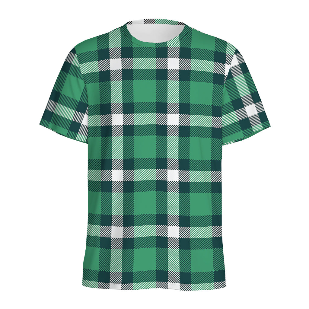 Irish St. Patrick's Day Plaid Print Men's Sports T-Shirt