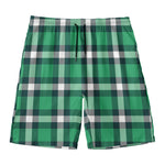 Irish St. Patrick's Day Plaid Print Men's Swim Trunks