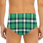 Irish St. Patrick's Day Plaid Print Men's Triangle Swim Briefs
