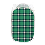 Irish St. Patrick's Day Plaid Print Mesh Laundry Hamper