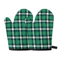 Irish St. Patrick's Day Plaid Print Oven Mitts