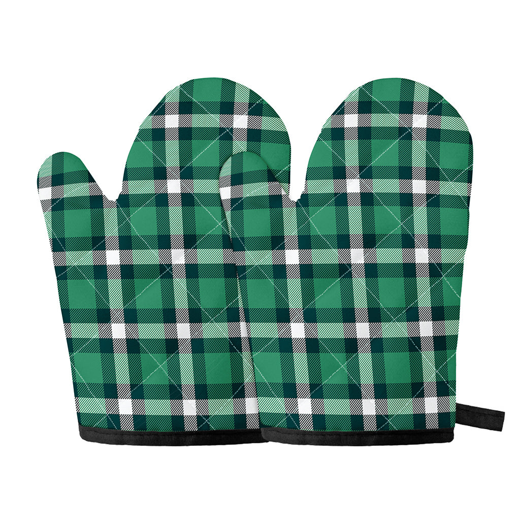 Irish St. Patrick's Day Plaid Print Oven Mitts