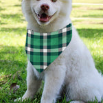 Irish St. Patrick's Day Plaid Print Over The Collar Dog Bandana