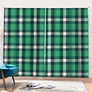 Irish St. Patrick's Day Plaid Print Pencil Pleat Curtains