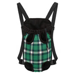 Irish St. Patrick's Day Plaid Print Pet Carrier Backpack