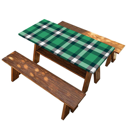 Irish St. Patrick's Day Plaid Print Picnic Table Cover