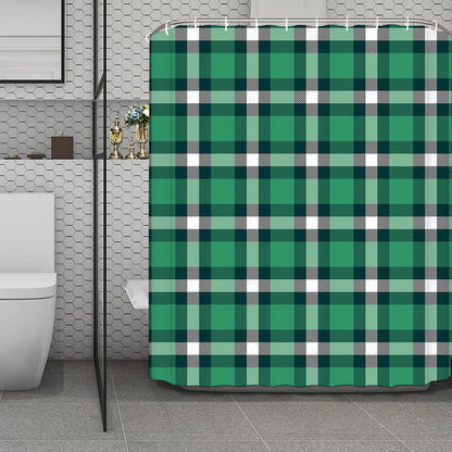 Irish St. Patrick's Day Plaid Print Polyester Shower Curtain