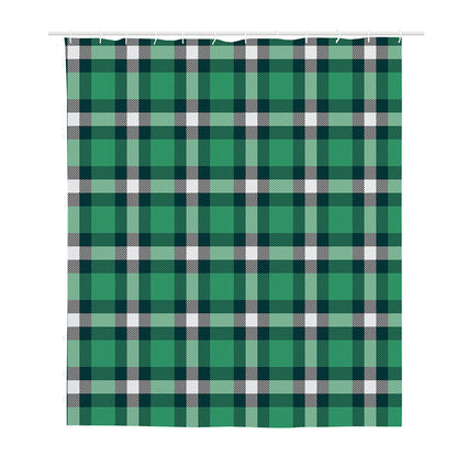 Irish St. Patrick's Day Plaid Print Polyester Shower Curtain