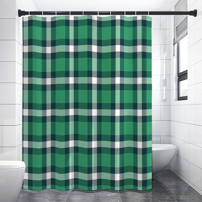 Irish St. Patrick's Day Plaid Print Premium Shower Curtain