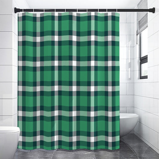 Irish St. Patrick's Day Plaid Print Premium Shower Curtain