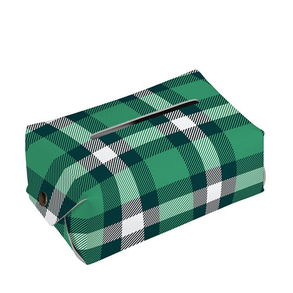 Irish St. Patrick's Day Plaid Print Rectangle Tissue Box Cover