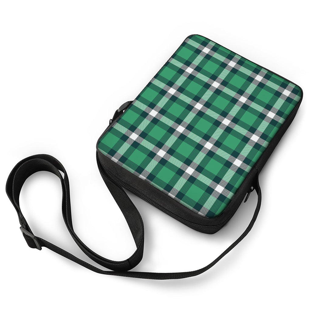 Irish St. Patrick's Day Plaid Print Rectangular Crossbody Bag