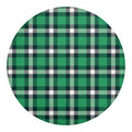 Irish St. Patrick's Day Plaid Print Round Blanket