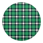 Irish St. Patrick's Day Plaid Print Round Blanket