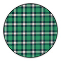 Irish St. Patrick's Day Plaid Print Round Floor Mat
