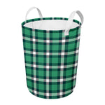 Irish St. Patrick's Day Plaid Print Round Laundry Basket