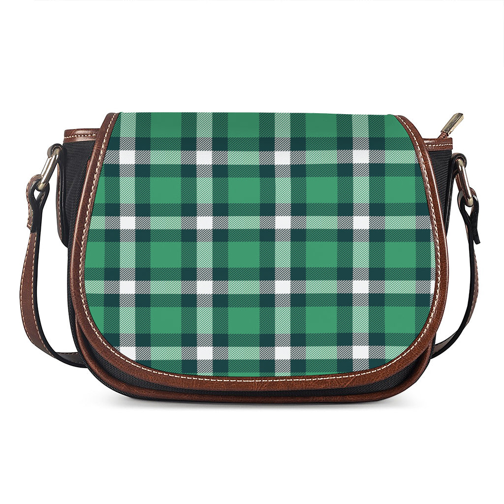 Irish St. Patrick's Day Plaid Print Saddle Bag