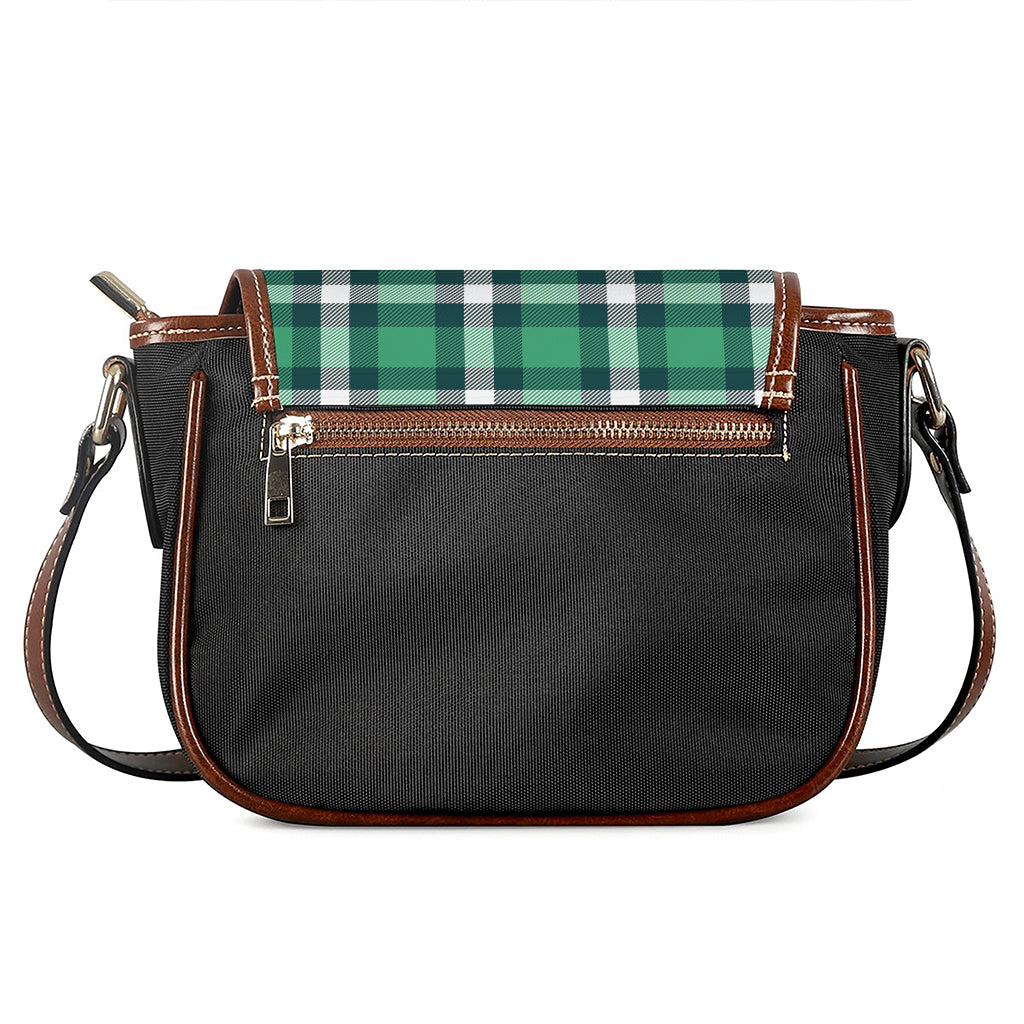 Irish St. Patrick's Day Plaid Print Saddle Bag