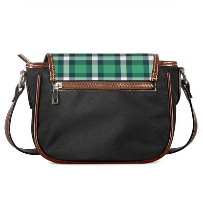 Irish St. Patrick's Day Plaid Print Saddle Bag