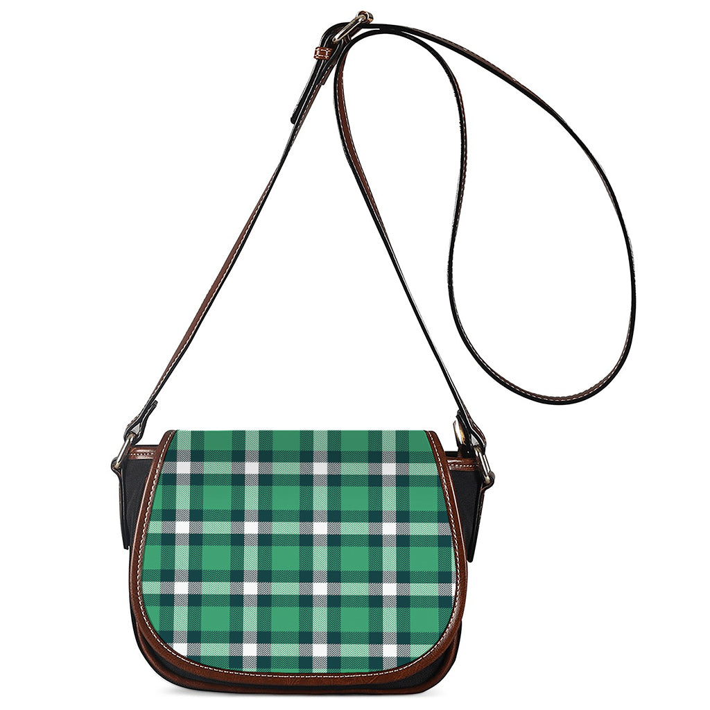 Irish St. Patrick's Day Plaid Print Saddle Bag