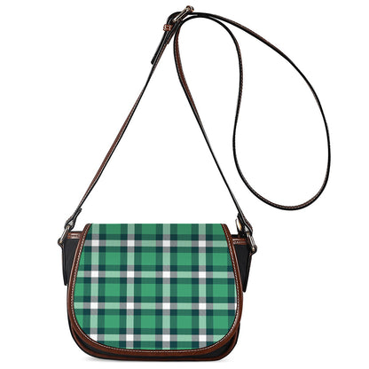Irish St. Patrick's Day Plaid Print Saddle Bag