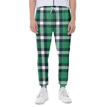 Irish St. Patrick's Day Plaid Print Scuba Joggers