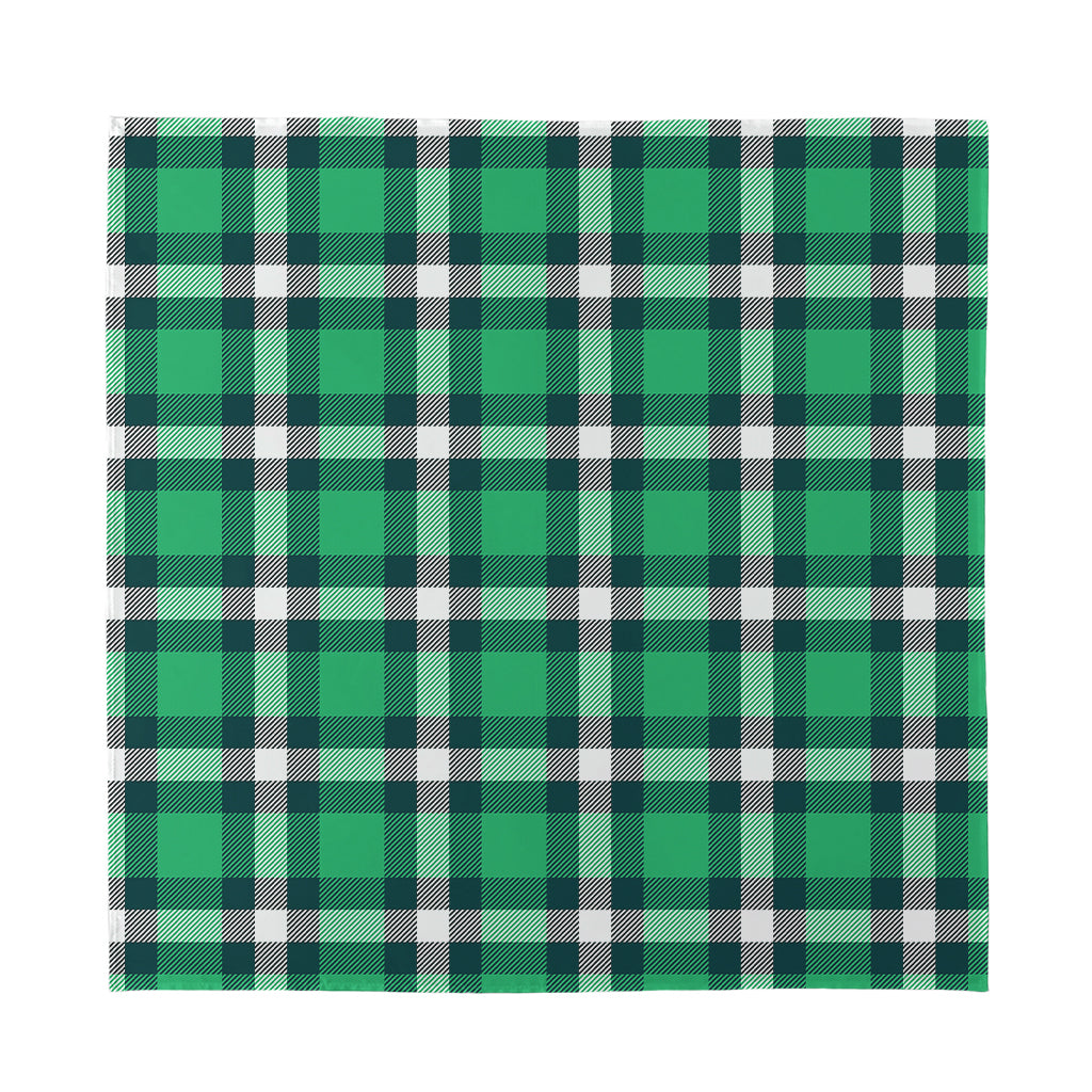 Irish St. Patrick's Day Plaid Print Silk Bandana