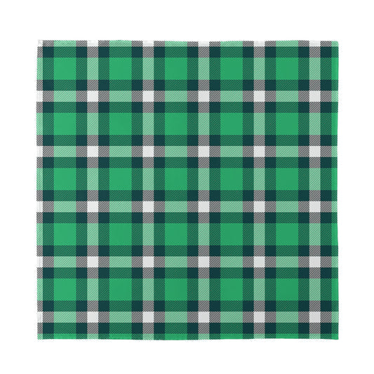 Irish St. Patrick's Day Plaid Print Silk Bandana
