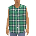 Irish St. Patrick's Day Plaid Print Sleeveless Baseball Jersey