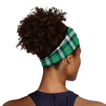 Irish St. Patrick's Day Plaid Print Sports Headband