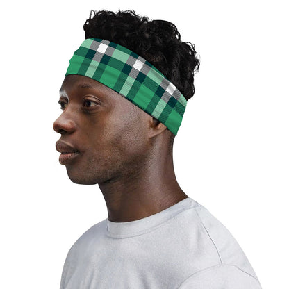 Irish St. Patrick's Day Plaid Print Sports Headband