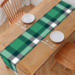 Irish St. Patrick's Day Plaid Print Table Runner